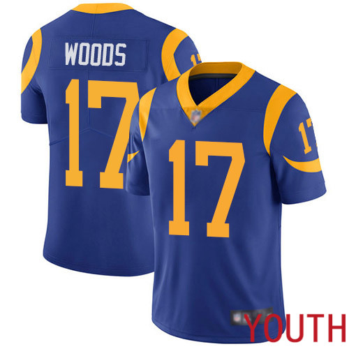 Los Angeles Rams Limited Royal Blue Youth Robert Woods Alternate Jersey NFL Football #17 Vapor Untouchable->youth nfl jersey->Youth Jersey